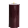 Bloklys LED &Oslash;7,5/H15 cm, Bordeaux