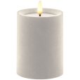 Bloklys LED &Oslash;7,5/H12,5 cm, Velour/Irory