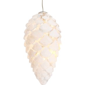 Sirius Celina Lysdekoration Kogle H15 cm, Snehvid