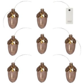 Sirius Celina Agern-guirlande 1,05+25 cm, Dark Oak/Guld