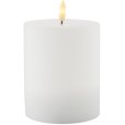 Genopladeligt Bloklys LED H12,5 cm, Hvid