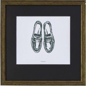 House Doctor Shoe Wall Art 40x40 cm, Mørkegrøn