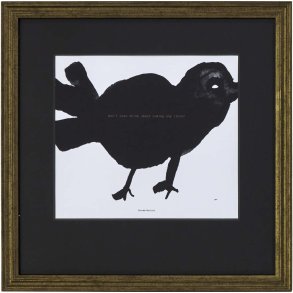 House Doctor Bird Wall Art 40x40 cm, Sort
