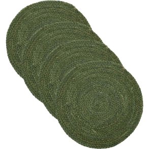 House Doctor Circle Dækkeserviet 4 stk. Ø38 cm, Grøn
