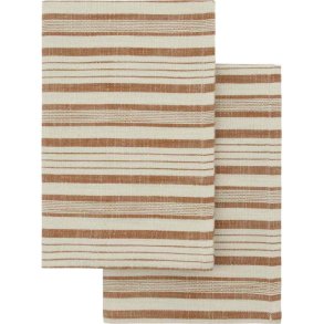 Meraki Viskestykke 2 stk. 70x50 cm, Terracotta