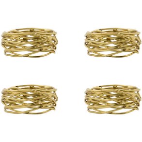 House Doctor Ring Servietring 4 stk. Ø5 cm, Gylden