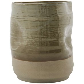House Doctor Happy Urtepotte H17 cm, Khaki