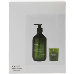 Meraki Gaveæske m. Håndsæbe & Duftlys, Anti-Odour/Green Herbal