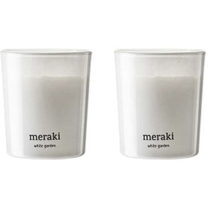 Meraki Duftlys 2 stk. Ø6/H7 cm, White Garden