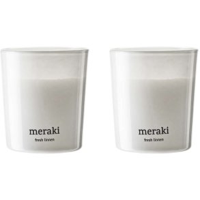 Meraki Duftlys 2 stk. Ø6/H7 cm, Fresh Linen