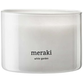 Meraki Duftlys Ø10/H7,5 cm, White Garden