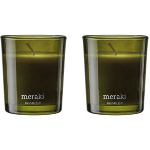 Meraki Duftlys 2 stk. Ø6/H7 cm, Lavender Rain