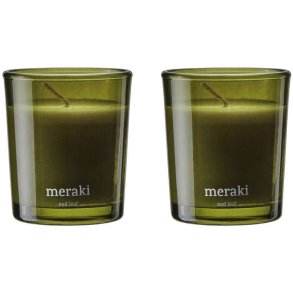 Meraki Duftlys 2 stk. Ø6/H7 cm, Oud Leaf
