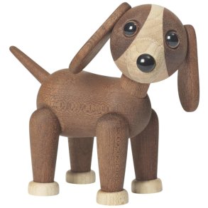 Spring Copenhagen Hund Twix 14 cm, Mørk Mahogni