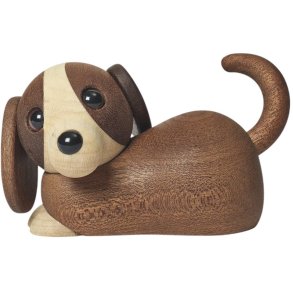 Spring Copenhagen Hundehvalp Jojo 11,5 cm, Mørk Mahogni