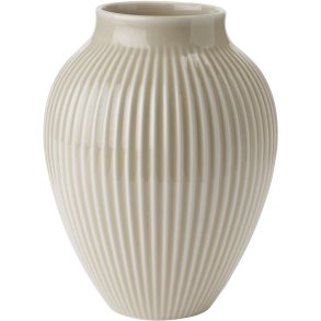 Knabstrup Keramik Vase H20 cm, Ripple Sand
