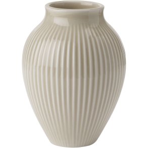 Knabstrup Keramik Vase H12,5 cm, Ripple Sand