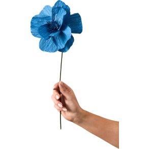 Studio About Papirblomst Himalyan Poppy 43 cm, Blå