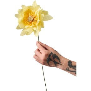 Studio About Papirblomst Cottage Rose 43 cm, Gul