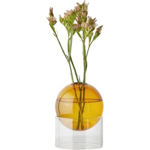 Studio About Standing Flower Bubble Vase H10 cm, Amber