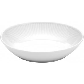 Pillivuyt Plissé Dyb Salat/Pastatallerken 20 cm, Hvid