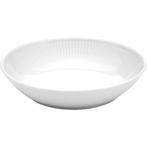 Pillivuyt Plissé Dyb Salat/Pastatallerken 23 cm, Hvid