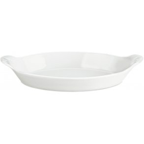 Pillivuyt Oval Serveringstallerken 23 cm, Hvid