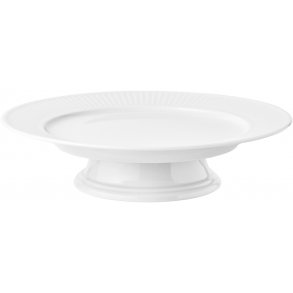Pillivuyt Plissé Fad på Fod 31,5 cm, Hvid