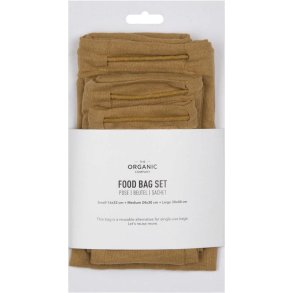 The Organic Company Genanvendelig Madpose 3 stk, Khaki