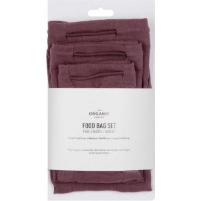 The Organic Company Genanvendelig Madpose 3 stk, Maroon