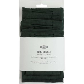 The Organic Company Genanvendelig Madpose 3 stk, Dark Green