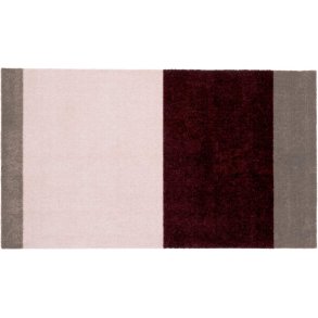 Tica Copenhagen Stripes Horisontal Gulvmåtte 60x90 cm, Bordeaux/Rose/Sand