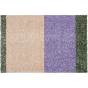 Tica Copenhagen Stripes Horisontal Gulvmåtte 40x60 cm, Lilla/Ivory/Grøn