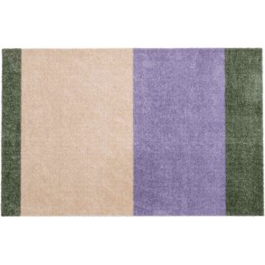 Tica Copenhagen Stripes Horisontal Gulvmåtte 60x90 cm, Lilla/Ivory/Grøn