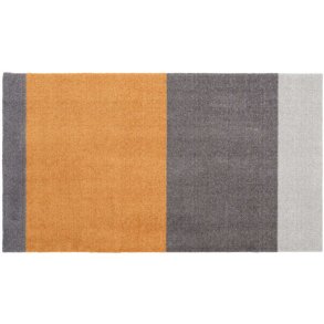 Tica Copenhagen Stripes Horisontal Gulvmåtte 40x60 cm, Lysegrå/Steelgrey/Dijon