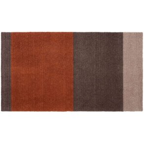 Tica Copenhagen Stripes Horisontal Gulvmåtte 40x60 cm, Sand/Brun/Terracotta