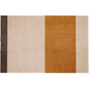 Tica Copenhagen Stripes Horisontal Gulvmåtte 60x90 cm, Ivory/Dijon/Brun