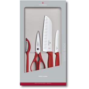 Victorinox Swiss Classic Køkkensæt 4 Dele, Rød
