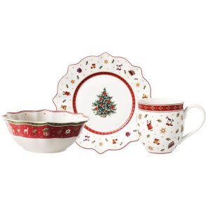 Villeroy & Boch Toy's Delight Morgenmadssæt 6 Dele, Hvid/Rød