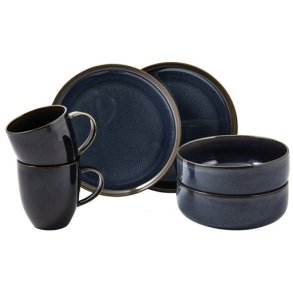 Villeroy & Boch Crafted Denim Morgenmadssæt 6 Dele, Blå