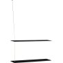 Hylde 80 cm, Sort Eg/Messing