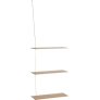 XL 60 cm, Hvidpigmenteret Eg/Messing
