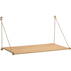 We Do Wood Loop Skrivebord 104 cm, Eg/Messing