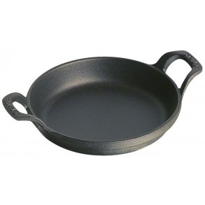 Staub Støbejernsfad Ø12 cm, Sort