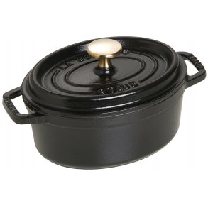 Staub Oval Støbejerngryde 17 cm/1 L, Sort