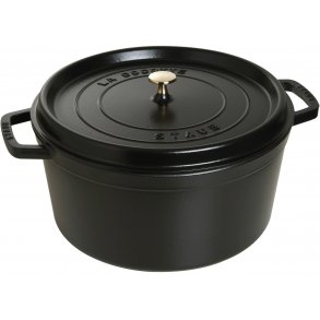 Staub Støbejerngryde Ø34 cm/12,6 L, Sort