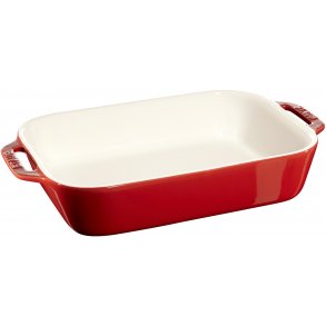 Staub Rekt. Stentøjsfad 27x20 cm, Rød