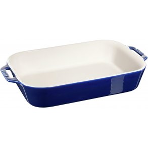 Staub Rekt. Stentøjsfad 34x24 cm, Blå