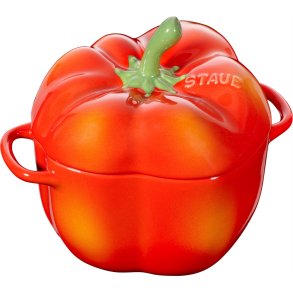 Staub Ceramique Cocotte Peber 11 cm/0,5 L, Orangerød
