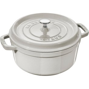 Staub La Cocotte Støbejernsgryde 26 cm/5,2 L, Hvid Trøffel